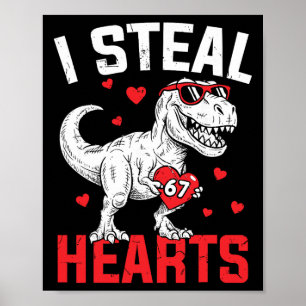 Affiche Je vole 67 cœurs drôle six sept Saint-Valentin Din