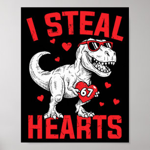 Affiche Je vole 67 cœurs drôle six sept Saint-Valentin Din