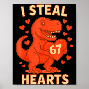 Affiche Je vole 67 cœurs Saint-Valentin 67 Meme 6 7