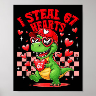 Affiche Je vole 67 cœurs Saint-Valentin 67 Mème 6 7 T-re