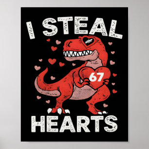 Affiche Je vole 67 cœurs Saint-Valentin 67 Meme 6 7 T Re