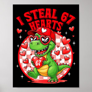 Affiche Je vole 67 cœurs Saint-Valentin 67 Meme 6 7 T-re