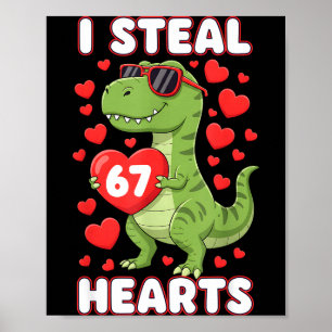 Affiche Je vole des cœurs 67 Trex Enfants Saint-Valentin M