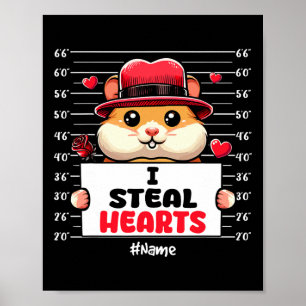 Affiche Je vole des cœurs mignons propriétaire de hamster