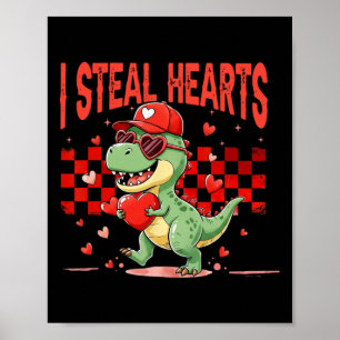 Affiche Je vole des cœurs Saint Valentin garçons enfants d