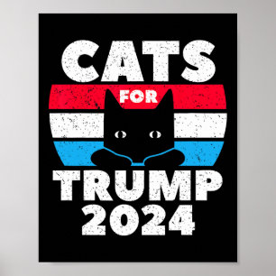 Affiche Je vote des chats pour le débat électoral de Trump