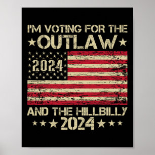 Affiche Je vote pour l'Outlaw et l'élection Hillbilly