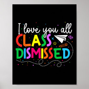 Affiche Je Vous Aime Tous Classe Enseignant Rejeté Jour De