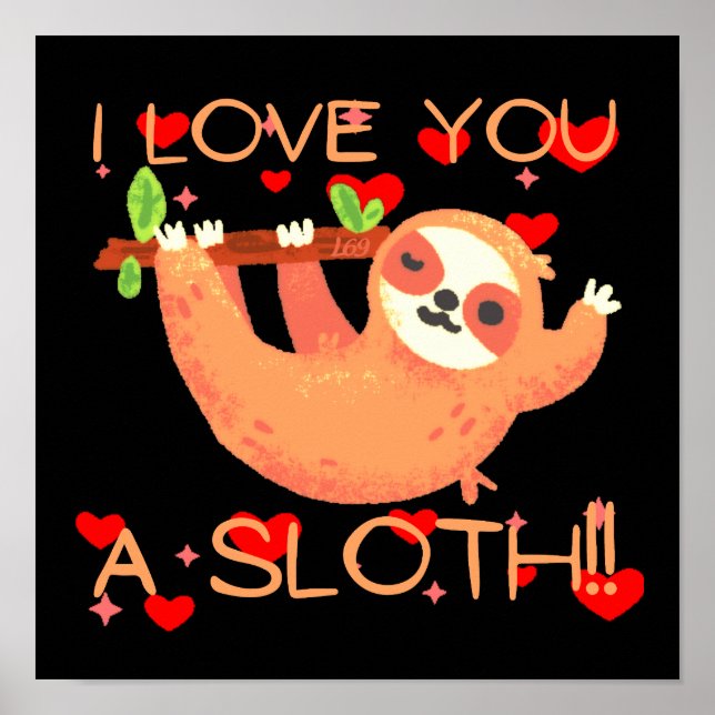 Affiche JE VOUS AIME UNE JOURNÉE DE Saint-Valentin drôle (Devant)