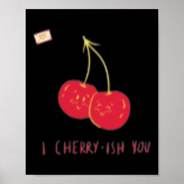 Affiche Je vous chéris Saint-Valentin Drôle Mignon Joyeux  (Devant)
