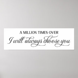 Affiche Je Vous Choisirai Toujours Connexion Mariage