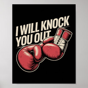 Affiche Je Vous Frapperai Pour Une Boxe Drôle
