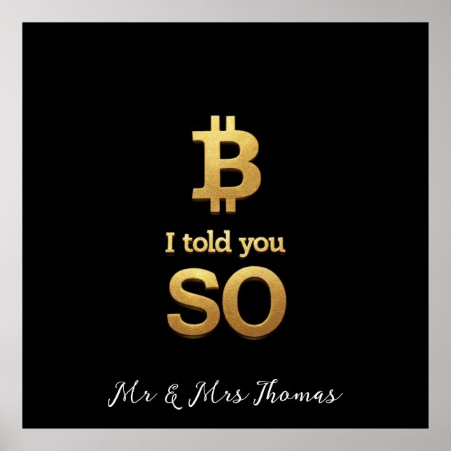 Affiche Je Vous L'Ai Dit, Bitcoin Ultimate Crypto Reback (Devant)