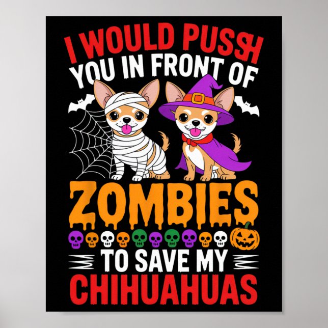 Affiche Je Vous Poussais Devant L'Amoureux des chiens Zomb (Devant)
