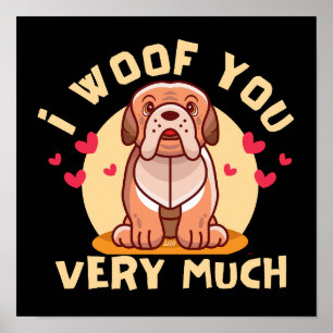 Affiche JE VOUS REMERCIE BEAUCOUP de la Saint-Valentin drô