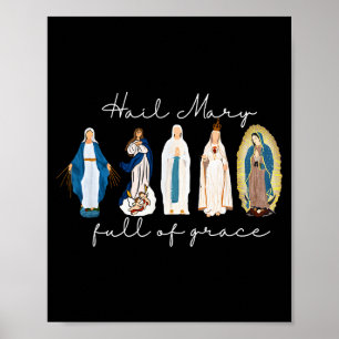 Affiche Je vous salue Marie pleine de grâce, Vierge Marie,