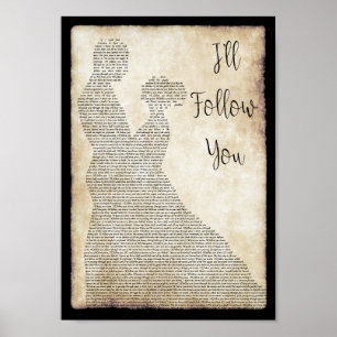 Affiche Je vous suivrai Madame Dancing Song Lyric Print