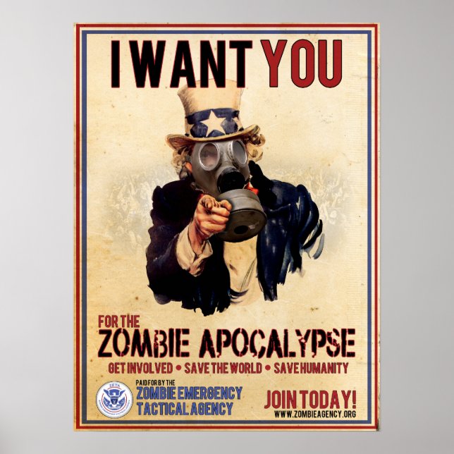 Affiche Je Vous Veux - Zombie Apocalypse (Devant)