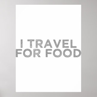 Affiche Je voyage pour Food Blogger Vlogger Influenceur.pn