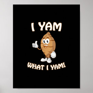 Affiche Je Yam Ce Que Je Yam Chemise Drôle Thanksgiving Fo