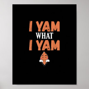 Affiche Je Yam Ce Que Je Yam Thanksgiving Turquie Day Drôl
