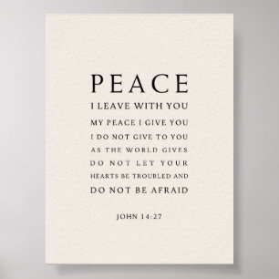 Affiche Jean 14:27 Paix je vous laisse