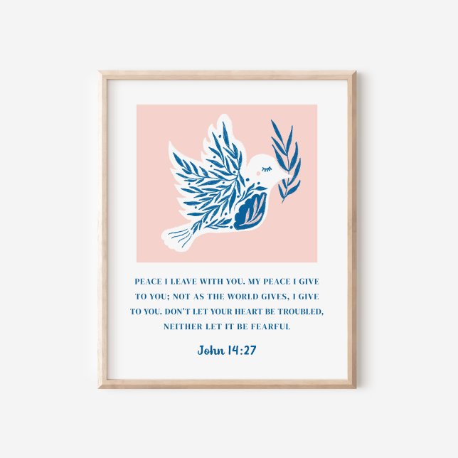 Affiche Jean 14:27 Verset de la Bible Art chrétien (Créateur téléchargé)