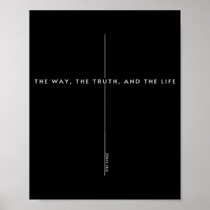 Affiche Jean 14 6 Jésus est Roi Le Chemin La Vérité La Vie