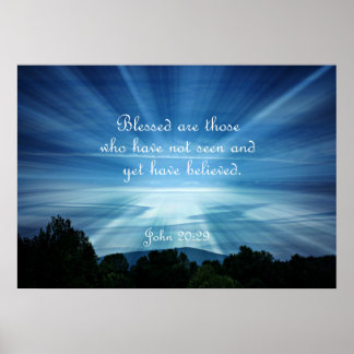 Affiche Jean 20:29 Heureux ceux qui n'ont pas vu