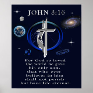 Affiche Jean 3:16 chrétien