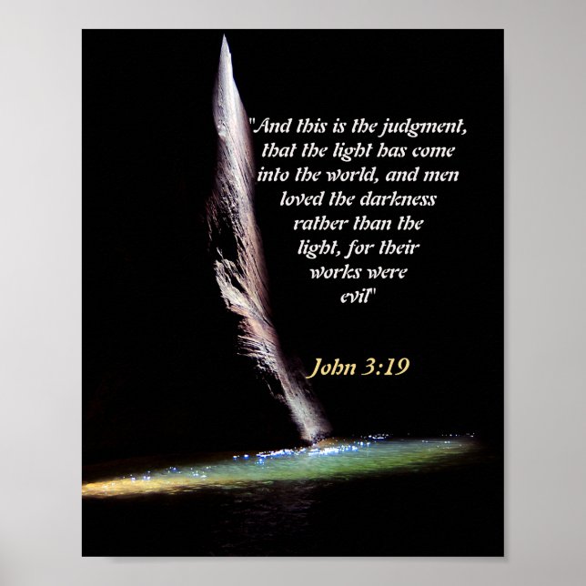 Affiche Jean 3:19 (Devant)
