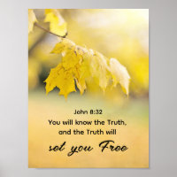 Jean 8:32 La Vérité vous mettra LIBRE Bible Verse