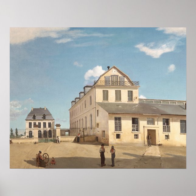 Affiche Jean-Baptiste-Camille Corot - Maison et Usine (Devant)