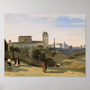 Affiche Jean-Baptiste-Camille Corot - Monte Pincio, Rome