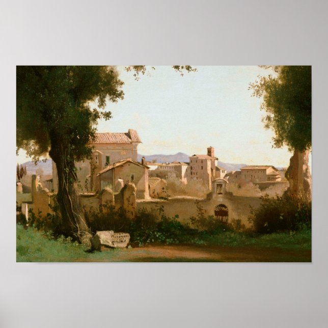 Affiche Jean-Baptiste-Camille Corot -Vue des Farnèse (Devant)