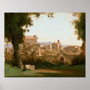 Affiche Jean-Baptiste-Camille Corot -Vue des Farnèse