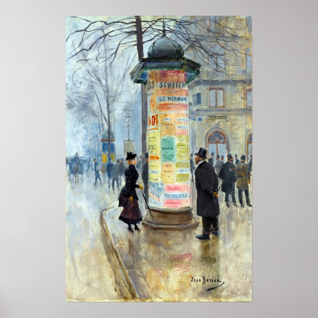 Affiche Jean Béraud Scène de rue parisienne (Devant)