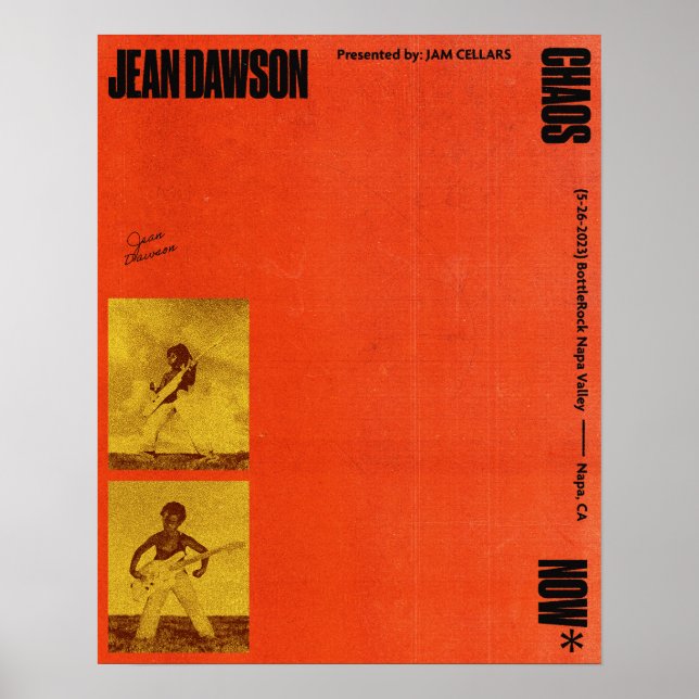Affiche Jean Dawson Chaos Now* (Devant)