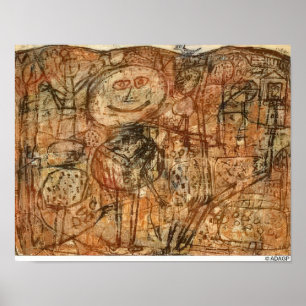 Affiche Jean Dubuffet L'Oiseau Bleu - Art Brut De Jean Dub