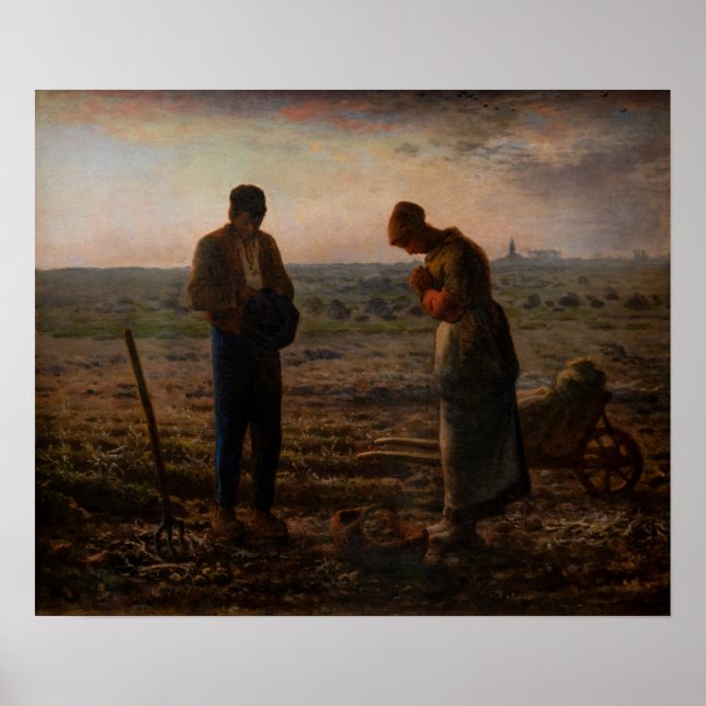 Affiche Jean-François Millet - L'Angelus (Devant)