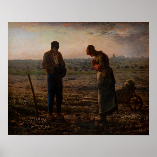 Affiche Jean-Francois Millet - L'Angélus (Devant)