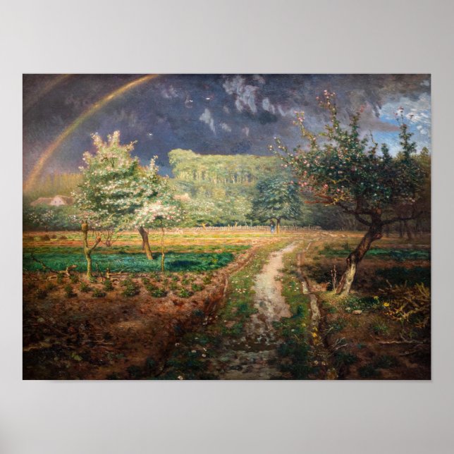 Affiche Jean-Francois Millet - Le Printemps à Barbizon (Devant)