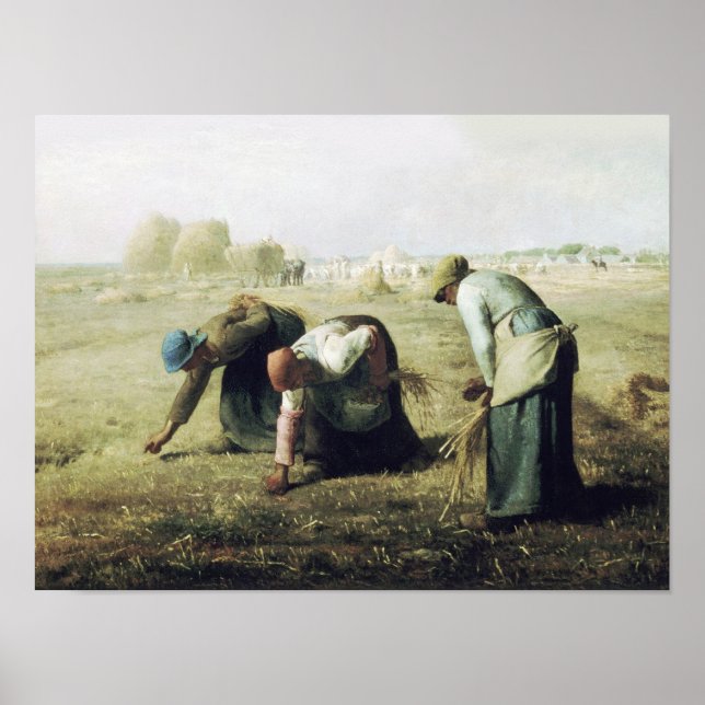 Affiche Jean François Millet, Les Gleaners (Devant)