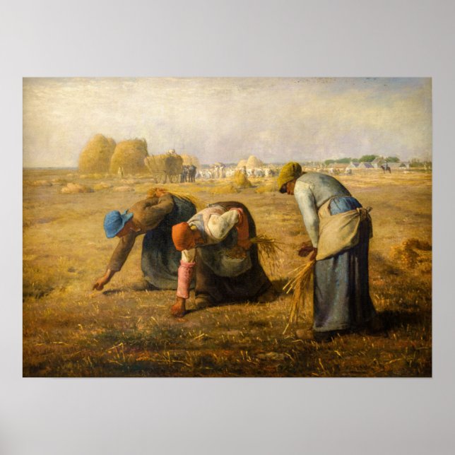 Affiche Jean-François Millet - Les Gleaners (Devant)