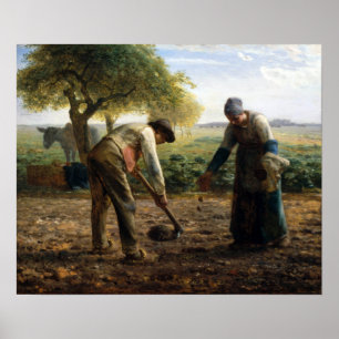 Affiche Jean-François Millet Planteurs de pommes de terre