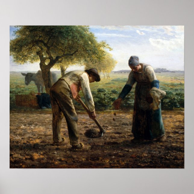 Affiche Jean-François Millet Planteurs de pommes de terre (Devant)