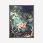 Affiche Jean-Honoré Fragonard L'art de la peinture à voile<br><div class="desc">"The Swing" de Fragonard est un chef-d'oeuvre captivant de Rococo qui dépeint une jeune femme sur une balançoire, entourée de feuillage luxuriant, tandis que son amant regarde admirablement du bas. Peinte au XVIIIe siècle, l'oeuvre dégage un sens du jeu, de la romance et de la sensualité, illustrant l'élégance et le...</div>