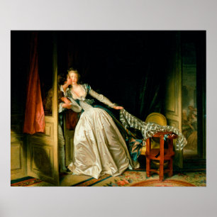 Affiche Jean-Honore Fragonard : Le baiser volé