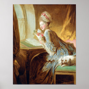 Affiche Jean Honoré Fragonard Lettre d'amour
