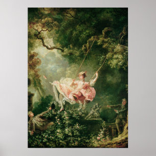 Affiche Jean-Honoré Fragonard - l'oscillation,
